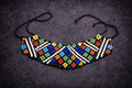 Handmade Moroccan Beaded Necklace – Colorful Tribal Design