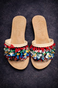 Handcrafted Moroccan Sandals with Colorful Sequins – Bohemian Style